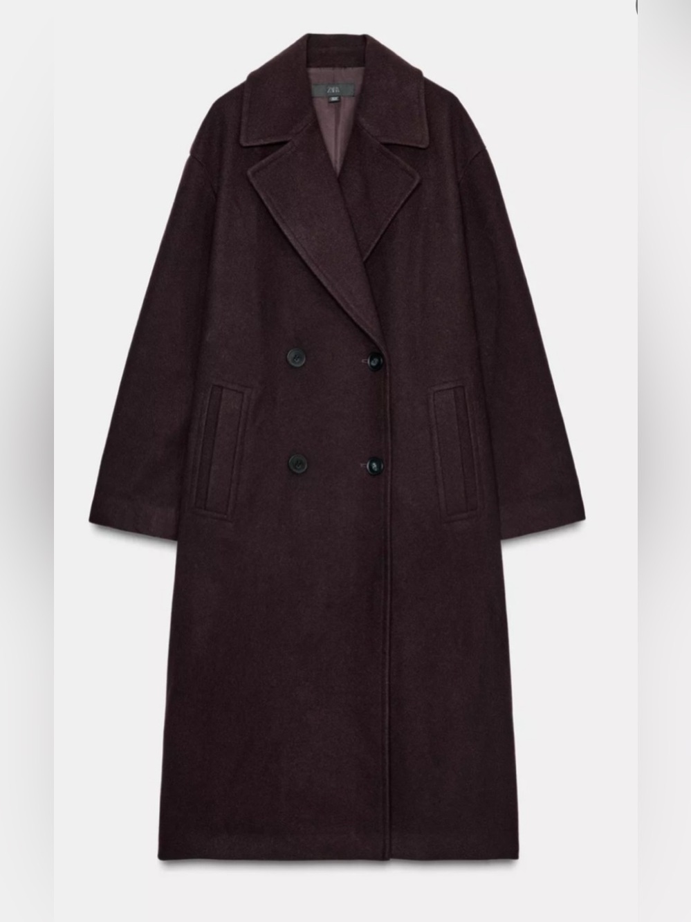Zara Double-Breasted Soft Oversized Coat